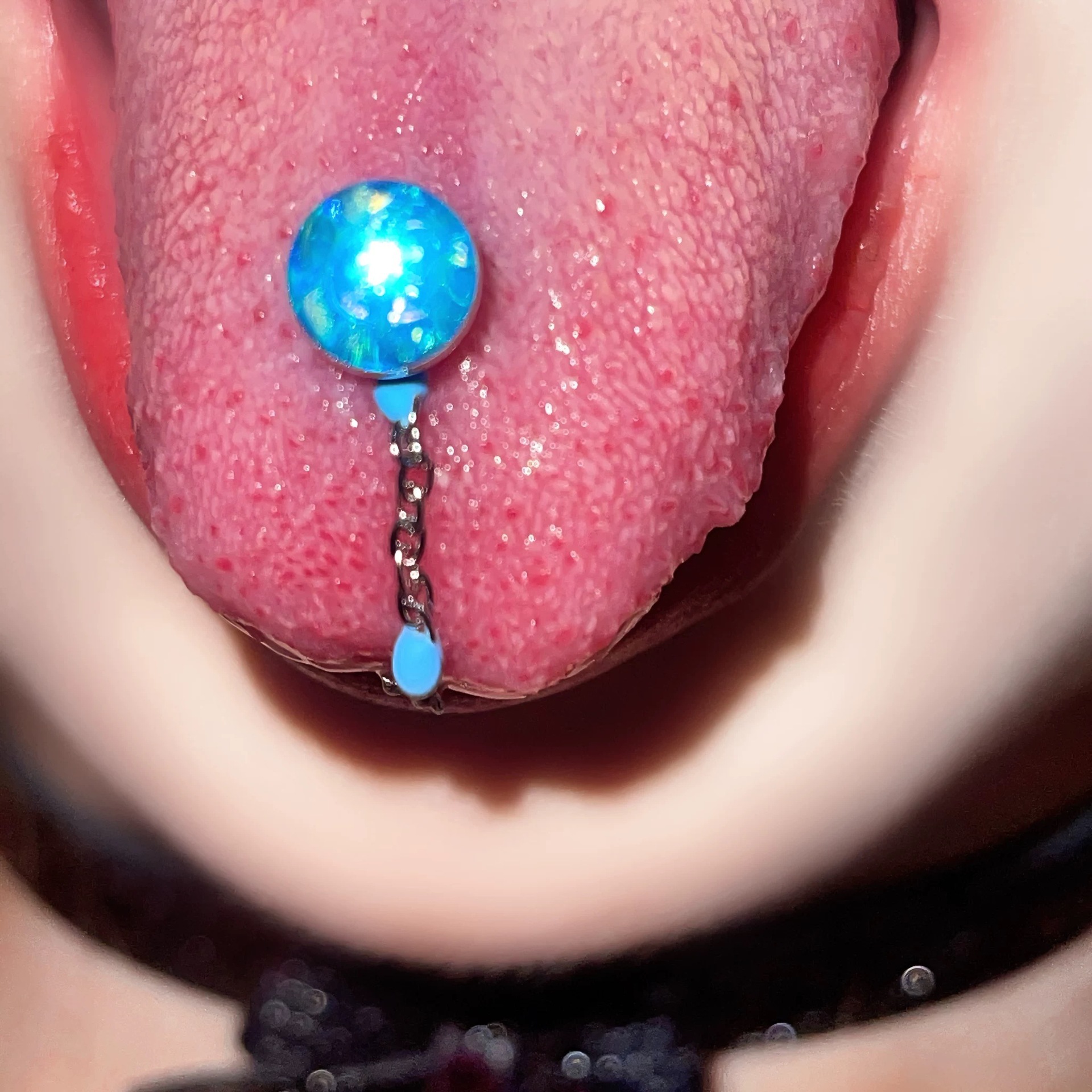 Qualiti Body Jewelry - 1Pc High-Quality Trendy Blue Glitter Ball