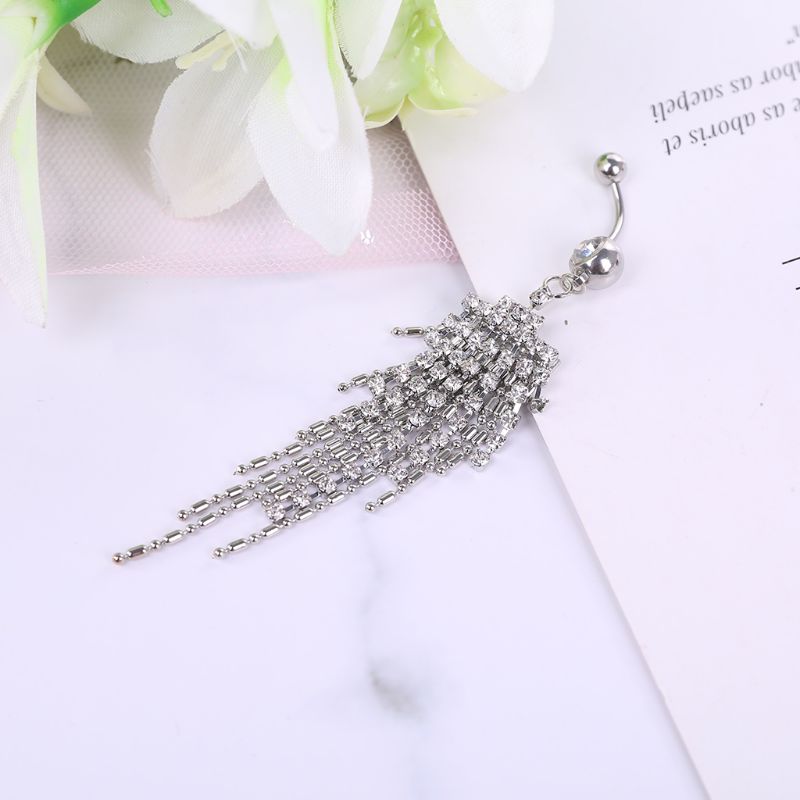 Body Jewelry Hot - M2EA Hot Rhinestone Tassel Dangle Bar