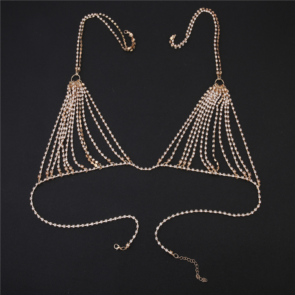 Luxury Heart Crytal Bikini Bod - Body Jewelry Rhinestone ulasan dan harga