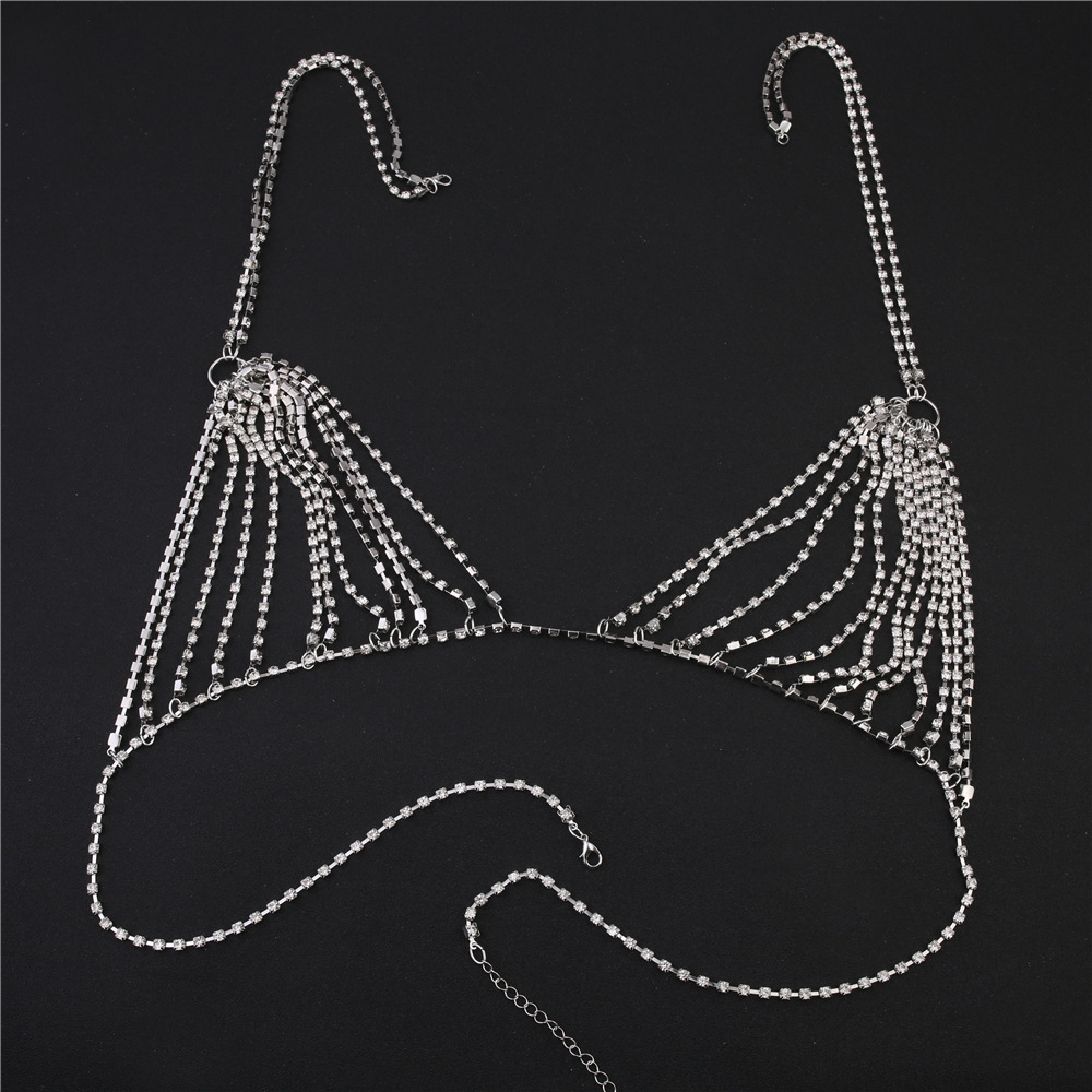 Luxury Heart Crytal Bikini Bod - Body Jewelry Rhinestone ulasan dan harga