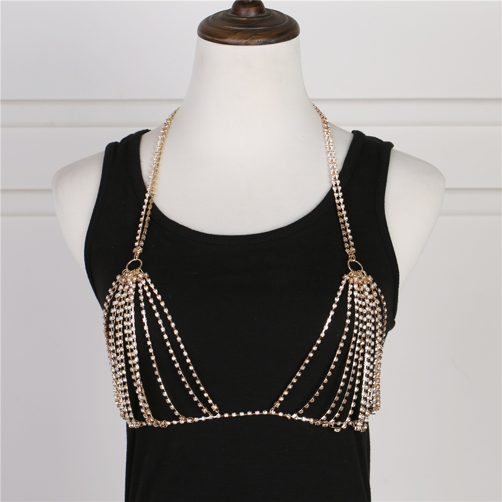 Luxury Heart Crytal Bikini Bod - Body Jewelry Rhinestone ulasan dan harga