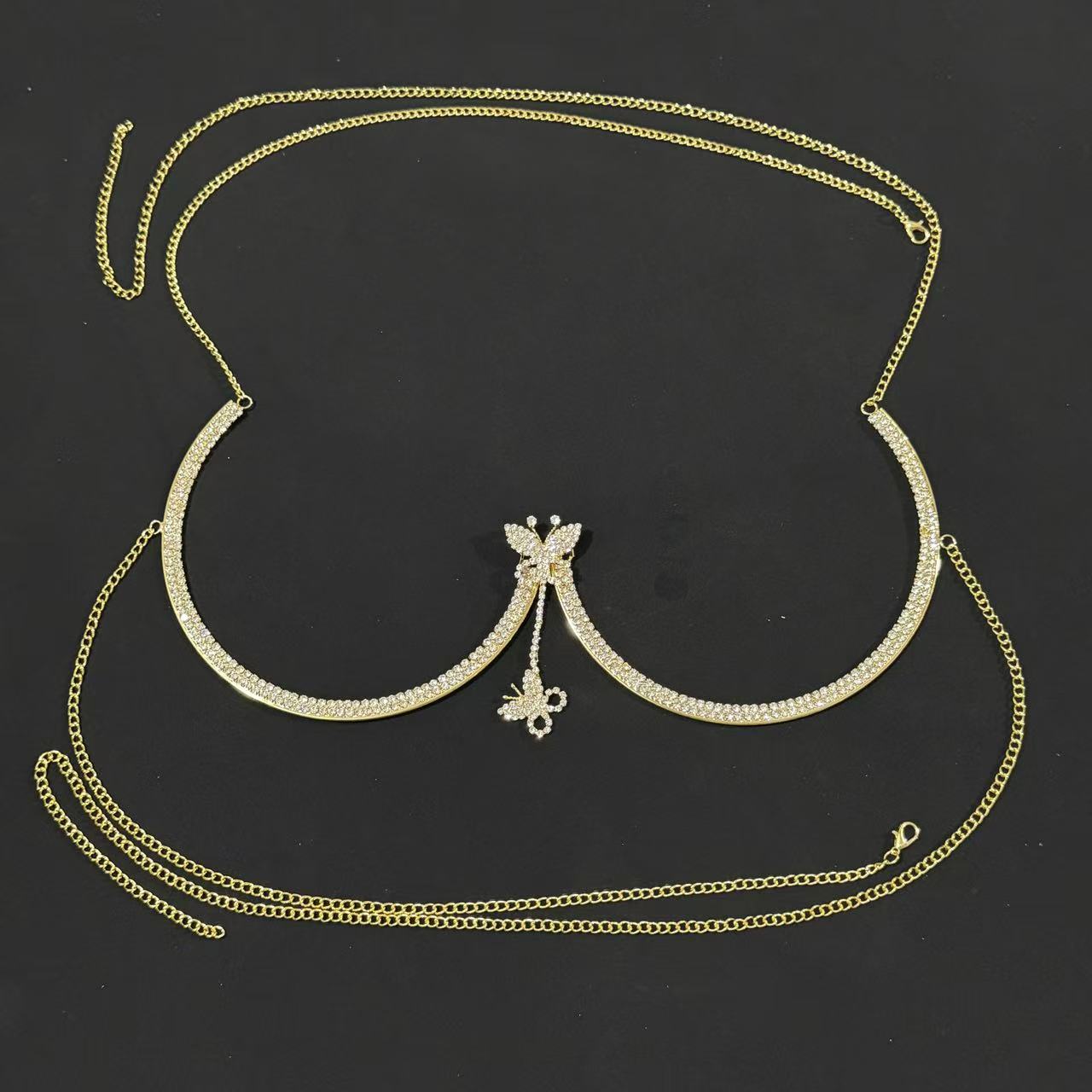 New curved full diamond butter - Body Jewelry Rhinestone ulasan dan harga