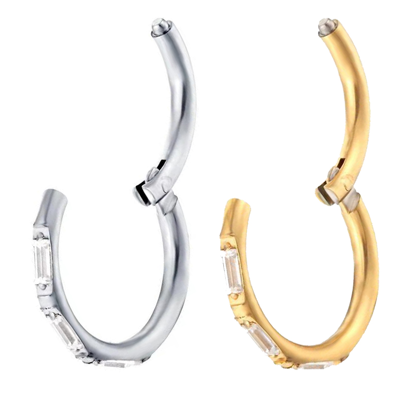 1PS G23 Titanium Earrings Squa - Qualiti Body Jewelry ulasan dan harga