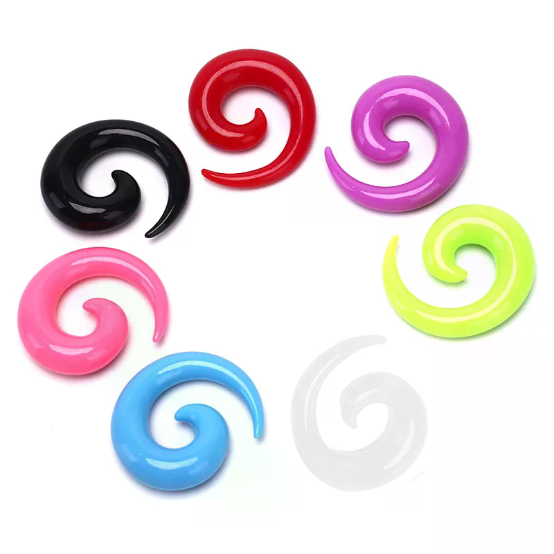 16PCS /set Spiral Taper Flesh  - Qualiti Body Jewelry ulasan dan harga