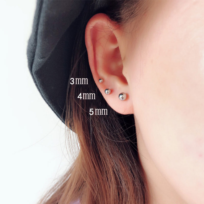 1Pair Titanium Steel 20G Flat  - Flat Back Labret Stud ulasan dan harga