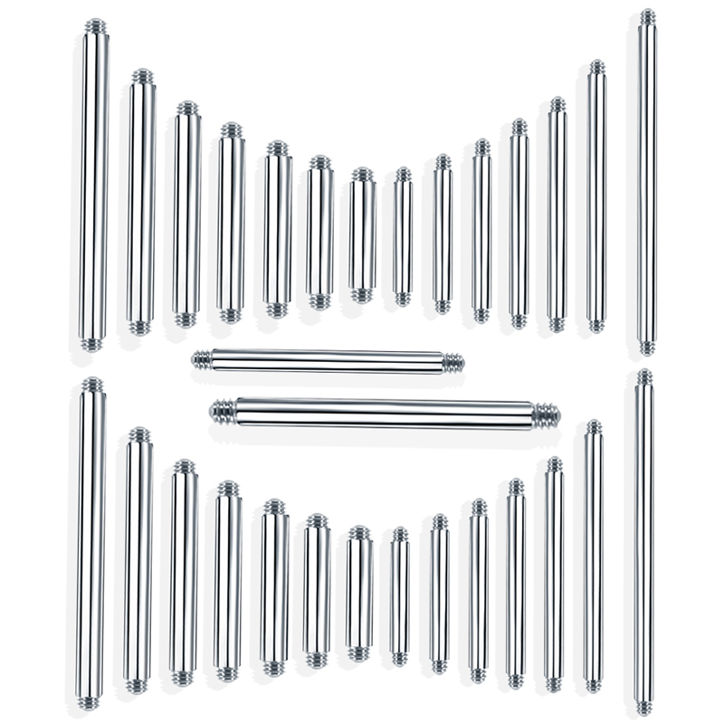 10PCS 4-42mm 316L Surgical Ste - Flat Back Labret Stud ulasan dan harga