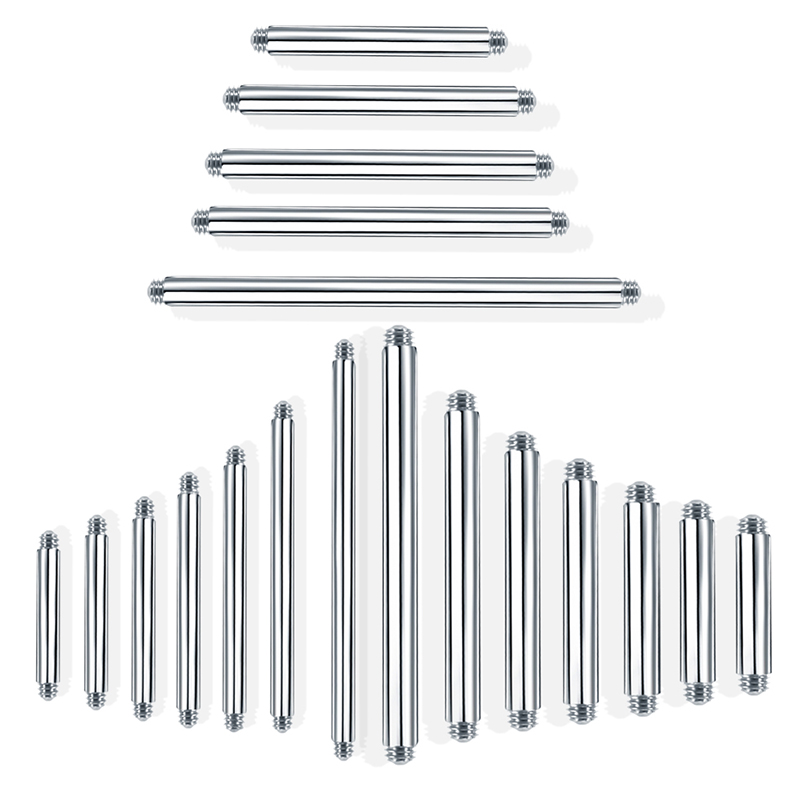 10PCS 4-42mm 316L Surgical Ste - Flat Back Labret Stud ulasan dan harga