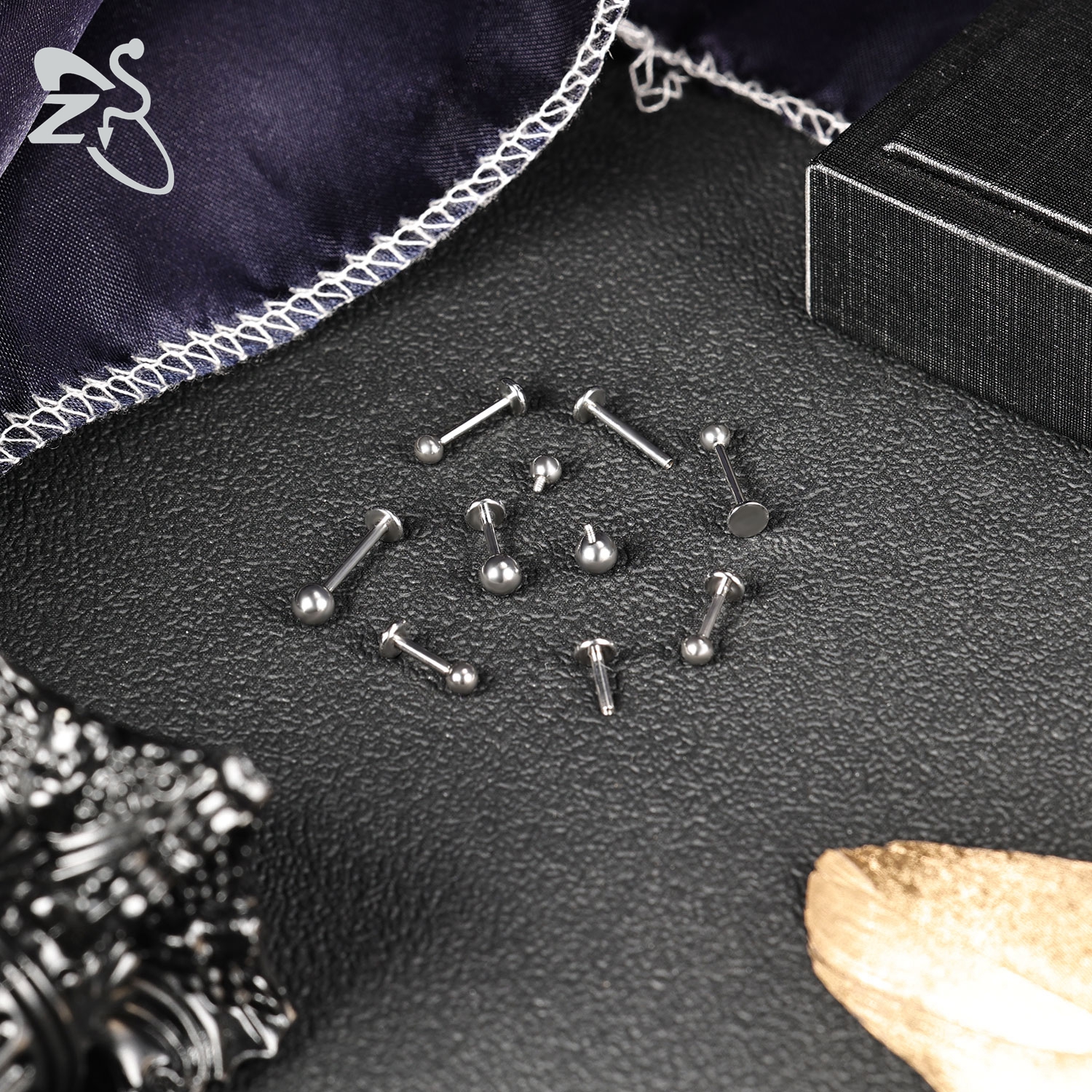 ZS 6 Pcs/lot Internal Thread 1 - Flat Back Labret Stud ulasan dan harga