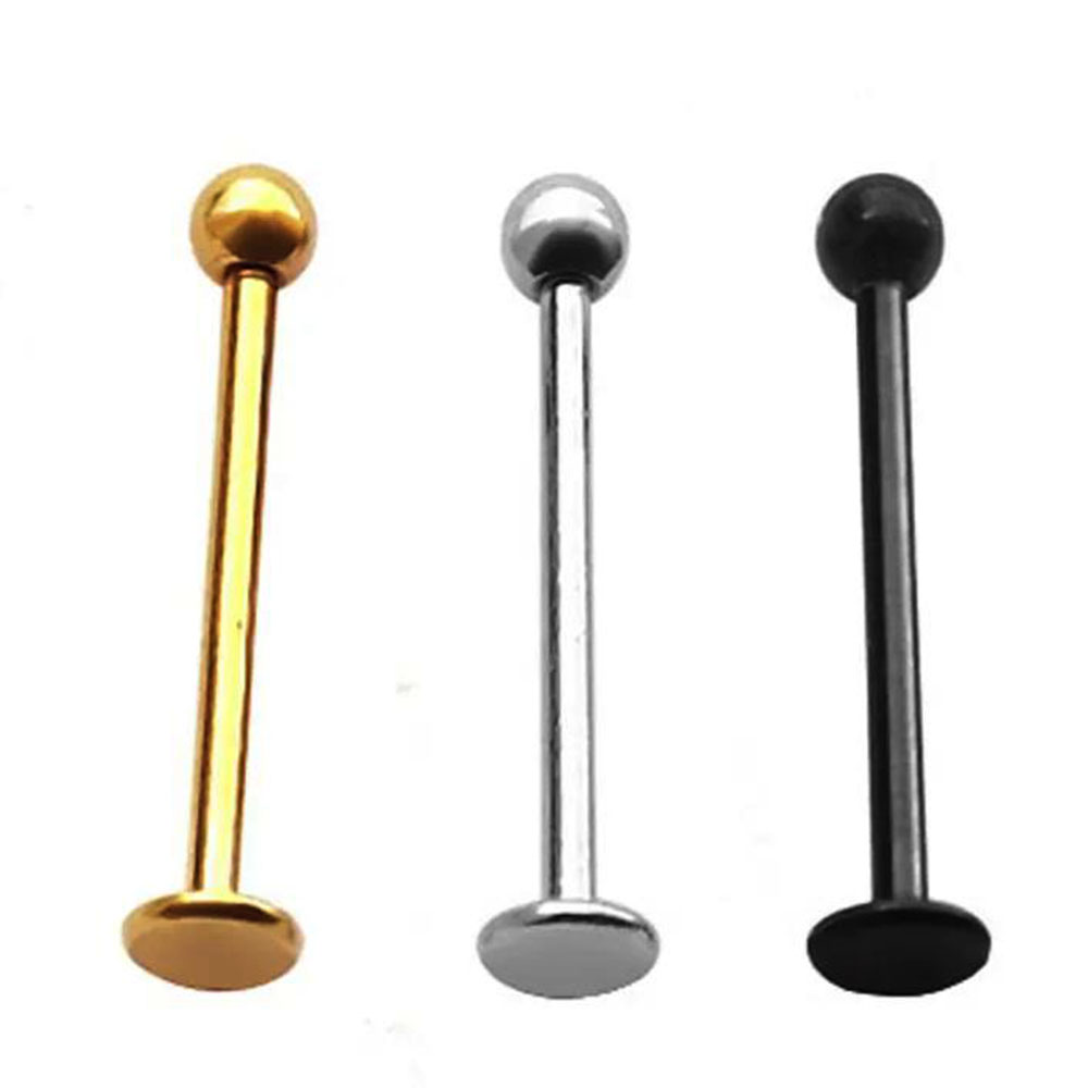 2 Pieces 316L Surgical Steel T - Flat Back Labret Stud ulasan dan harga