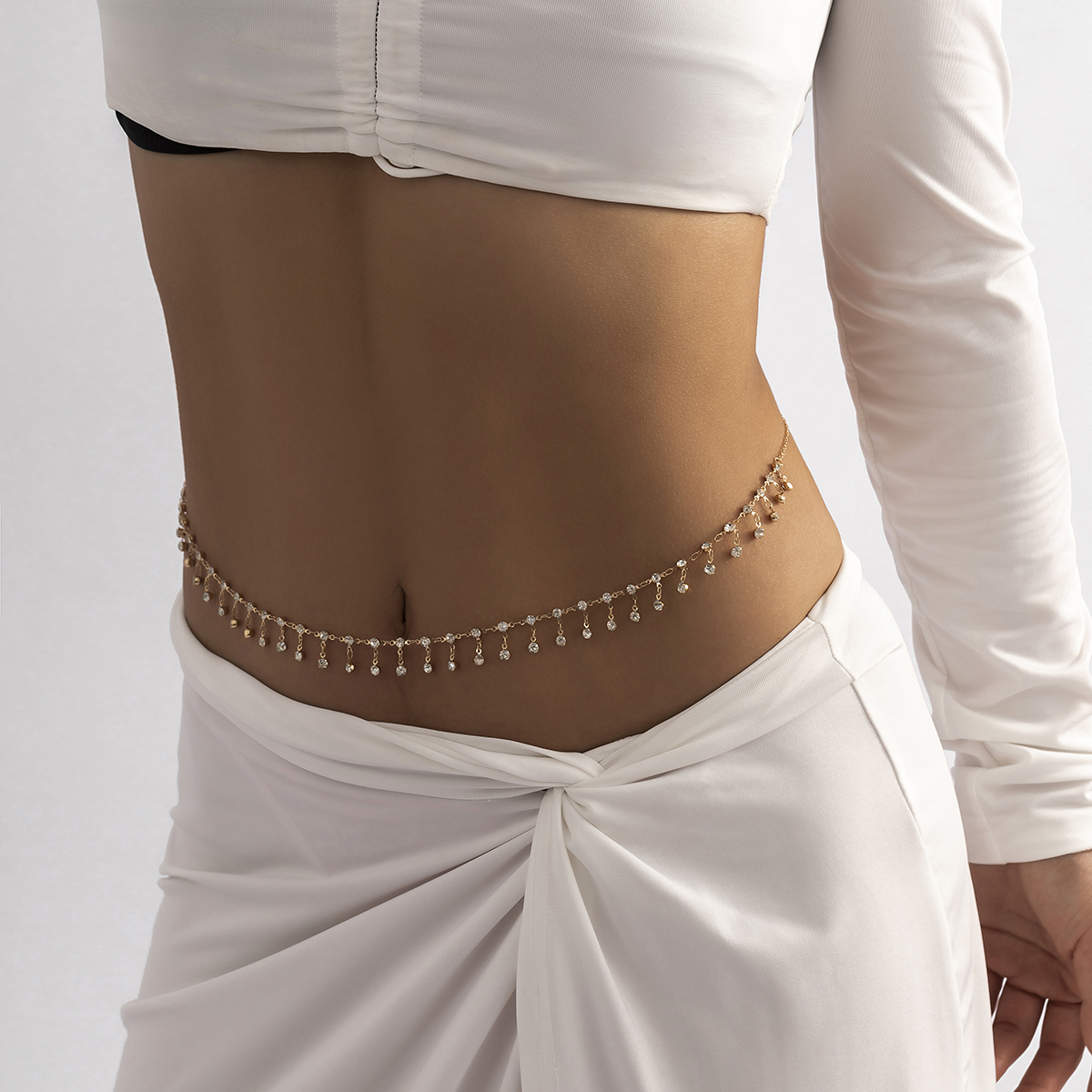 Sexy Tassel Waist Chain Belt Z - Body Jewelry Rhinestone ulasan dan harga
