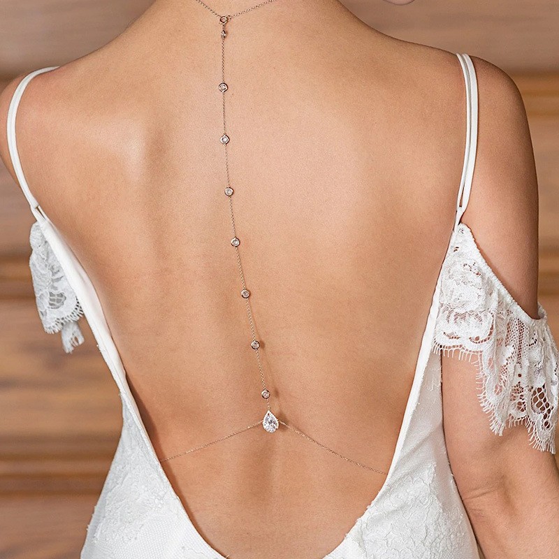 Hot style zircon back chain br - Body Jewelry Hot ulasan dan harga
