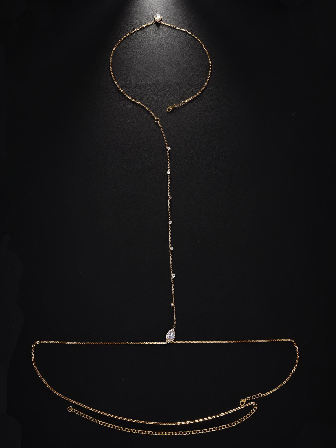 Hot style zircon back chain br - Body Jewelry Hot ulasan dan harga