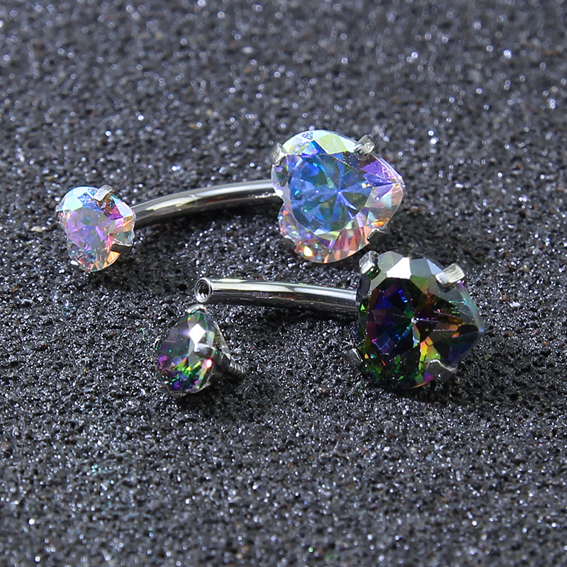 Heart Crystal Belly Button Rin - Body Jewelry Hot ulasan dan harga