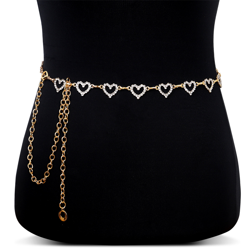 Fashion Rhinestone Heart Waist - Body Jewelry Rhinestone ulasan dan harga