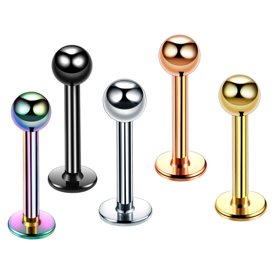 H-S Lot 1Piece Surgical Steel  - Flat Back Labret Stud ulasan dan harga
