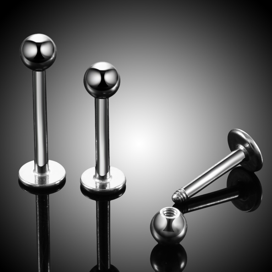 H-S Lot 1Piece Surgical Steel  - Flat Back Labret Stud ulasan dan harga