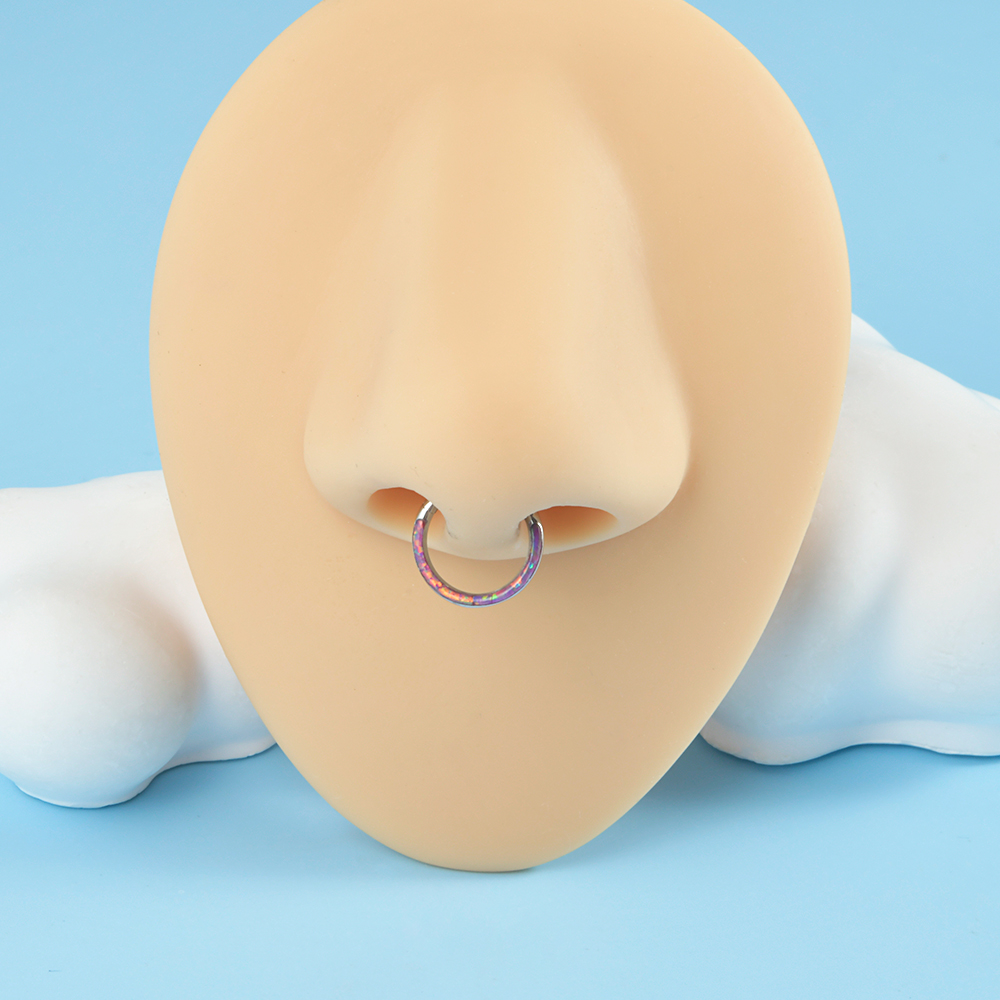1PC Surgical Steel Opal Hinged - Qualiti Body Jewelry ulasan dan harga