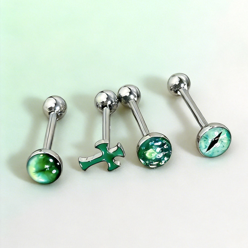 1Pc High-Quality Trendy Green  - Qualiti Body Jewelry ulasan dan harga