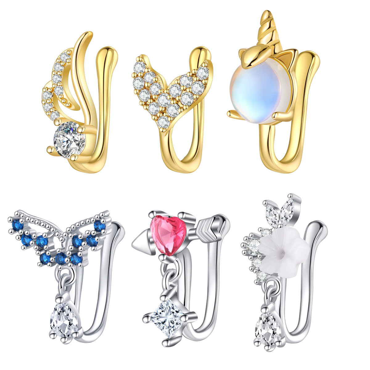 Fake Nose Piercing Jewelry Hig - Qualiti Body Jewelry ulasan dan harga
