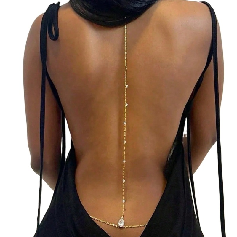Bride Backless Rhinestone Wate - Body Jewelry Rhinestone ulasan dan harga