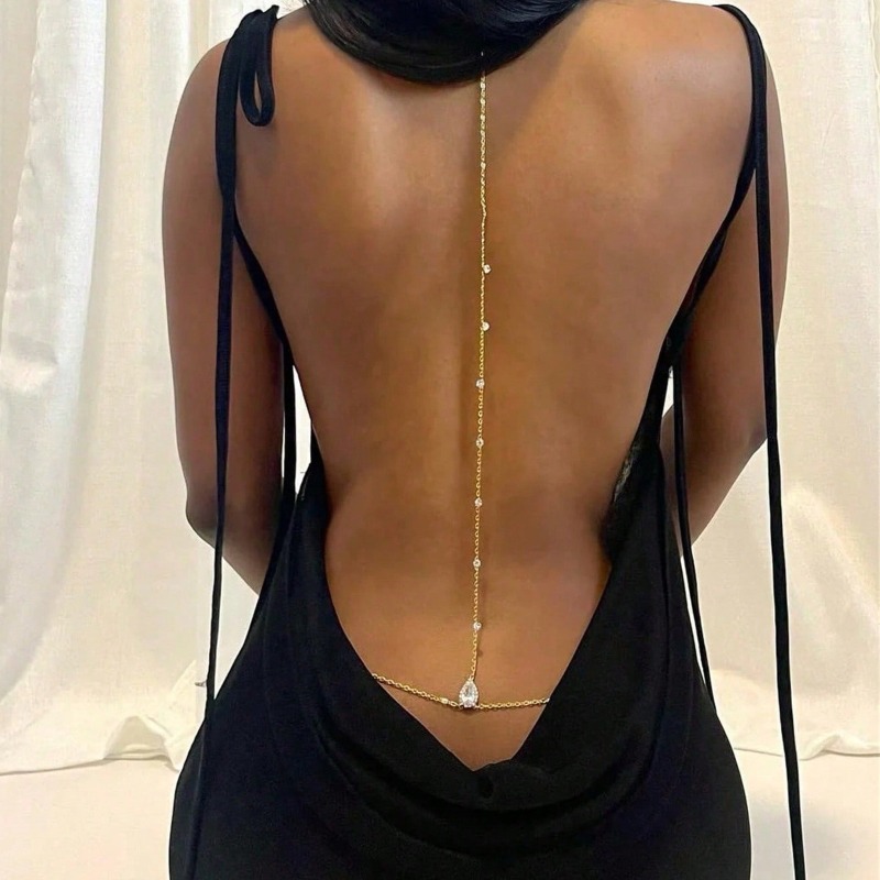 Bride Backless Rhinestone Wate - Body Jewelry Rhinestone ulasan dan harga